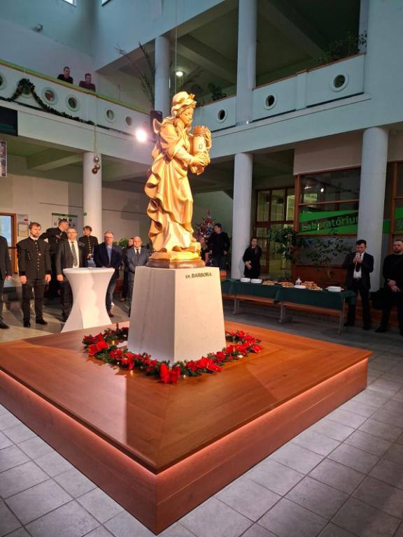 Slávnostné odhalenie sochy, patrónky všetkých baníkov sv. Barbory